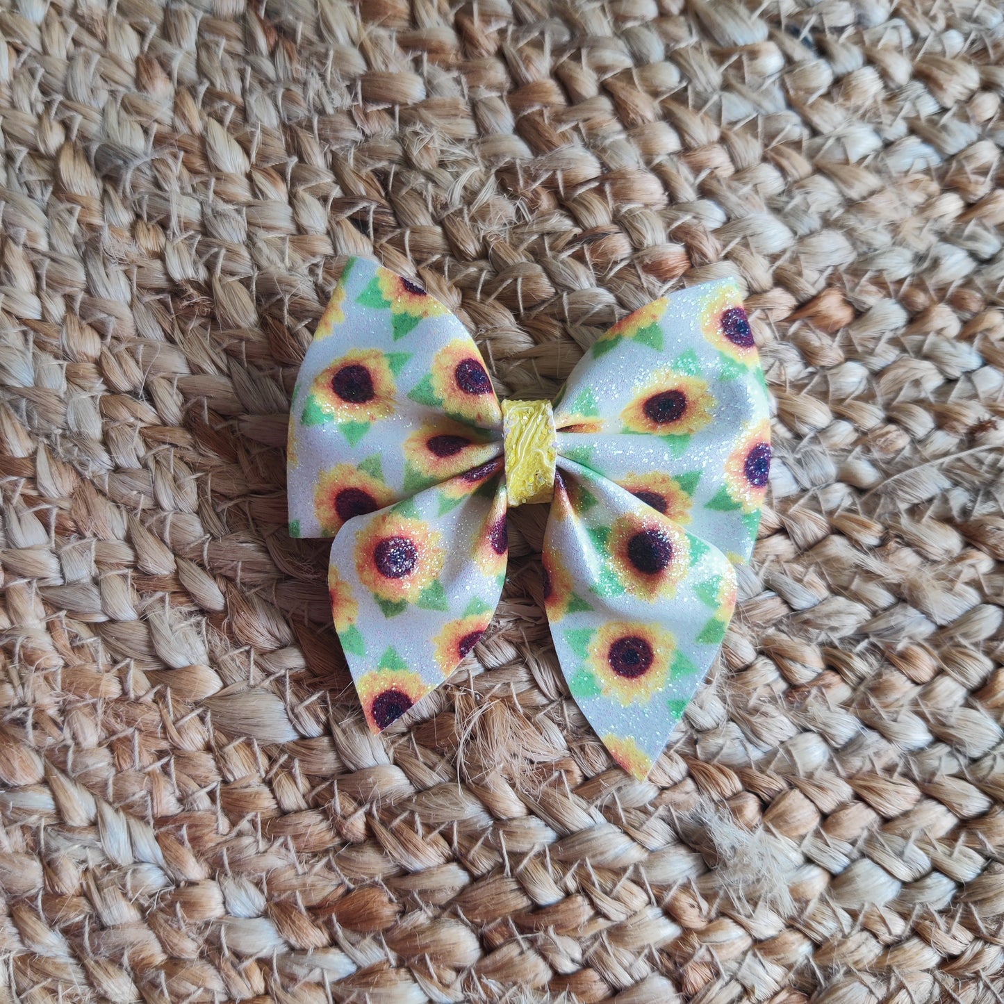 Sunflower White Sailor Bow