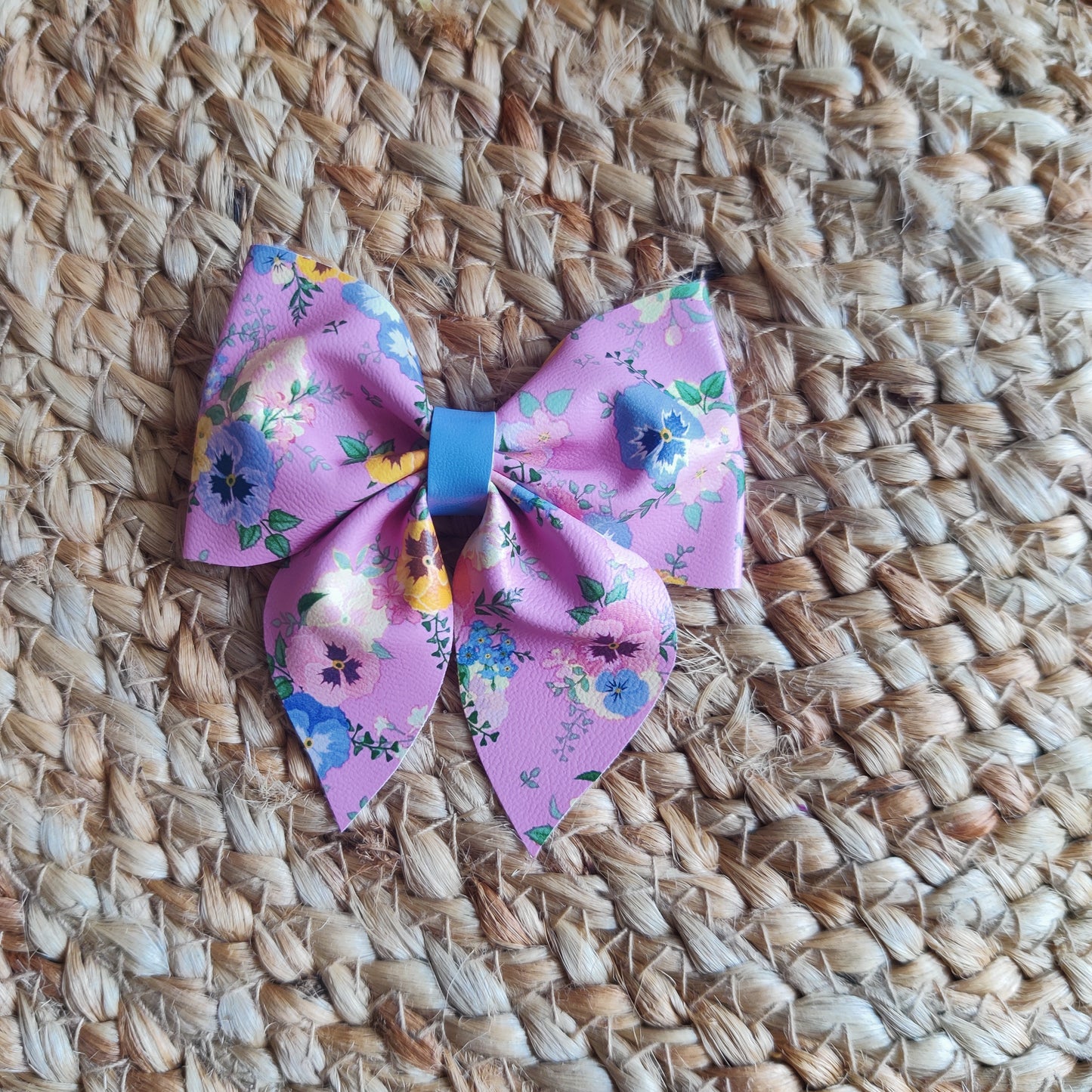 Pink Flower Sailor Bow