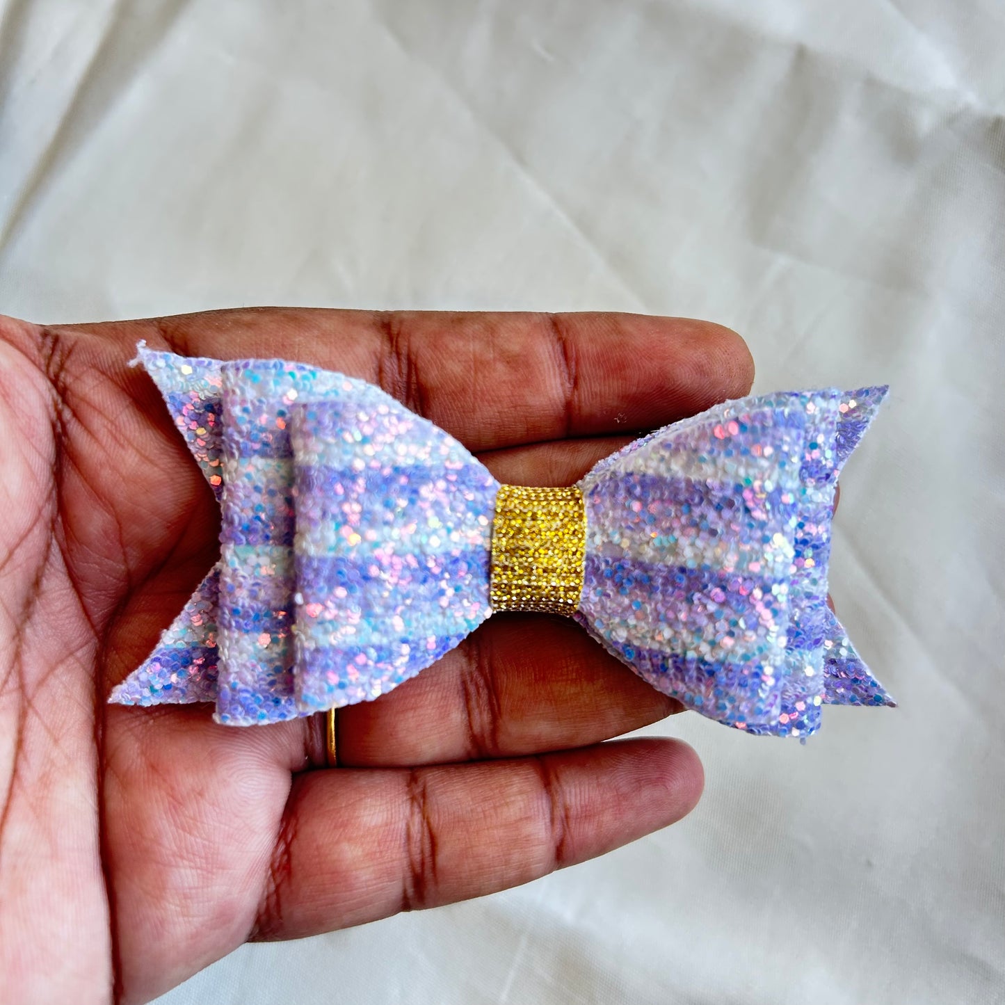 Lilac stripes - Classic Bows