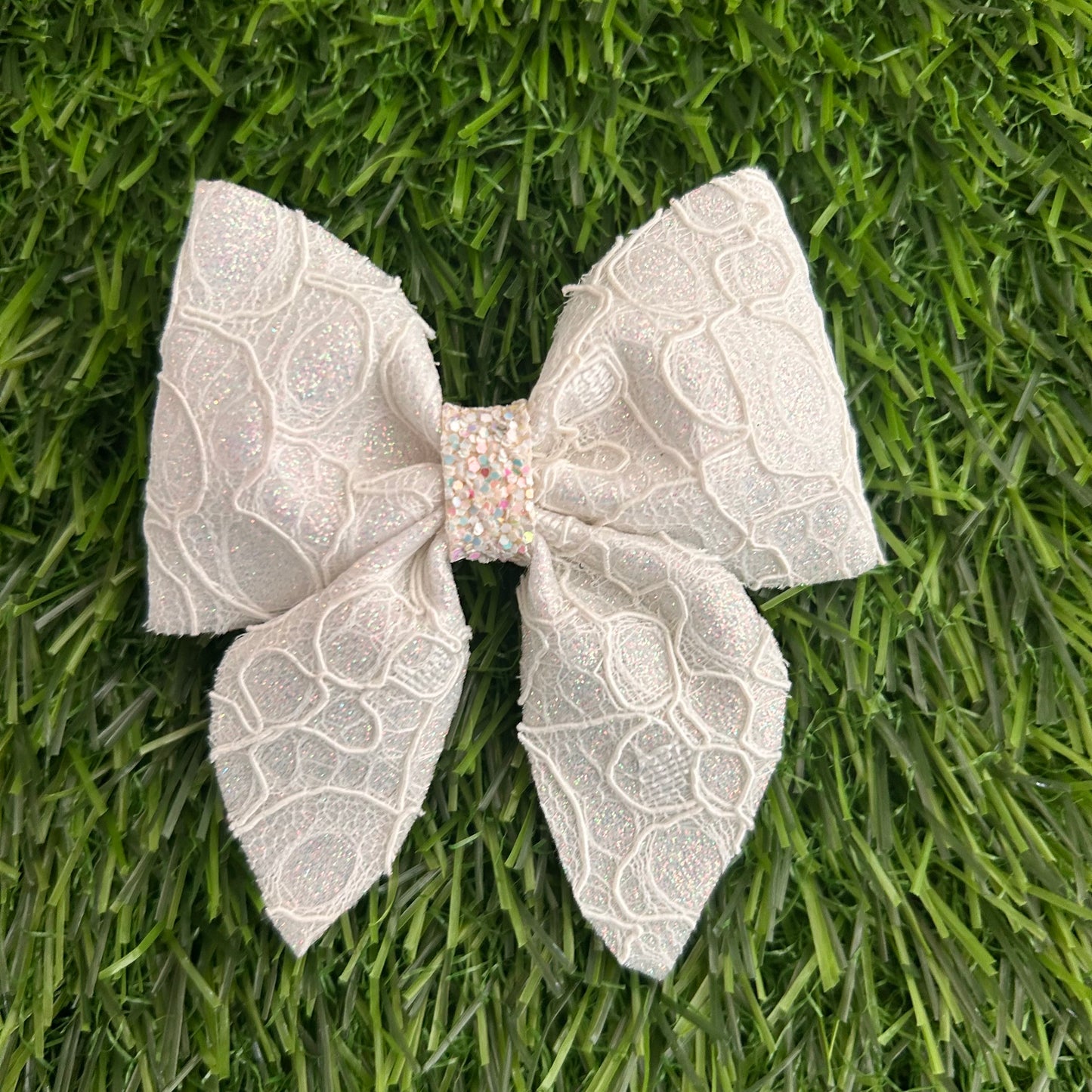 White Lace Sailor Bow