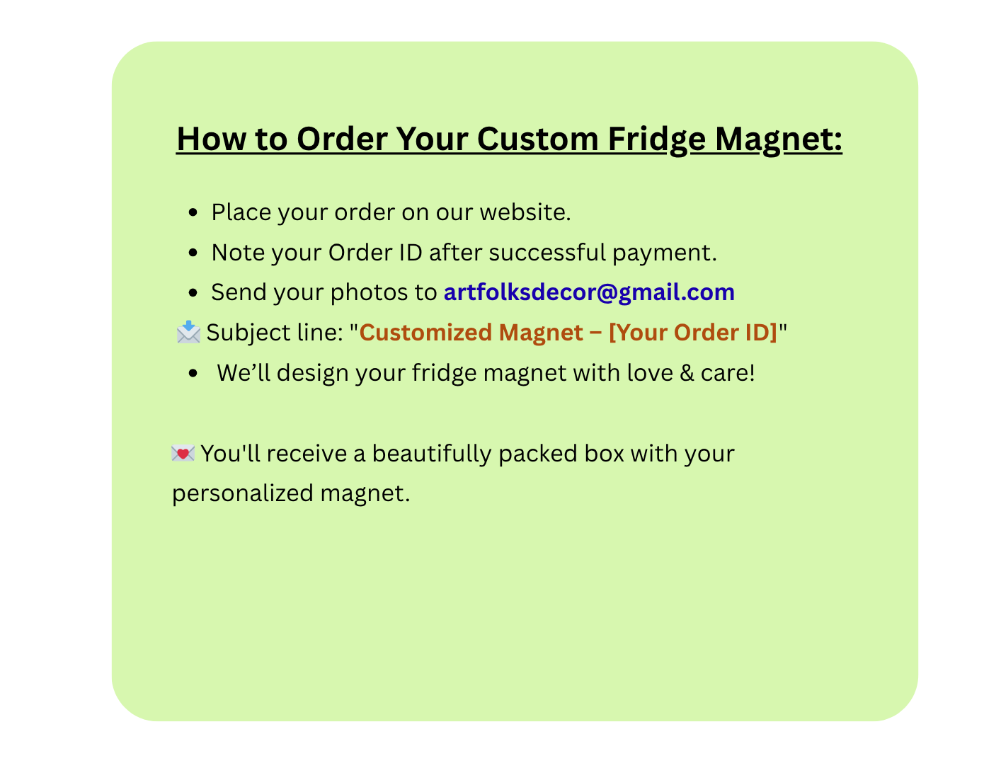 Customized Fridge Magnet - 4" Heart (Anniversary)