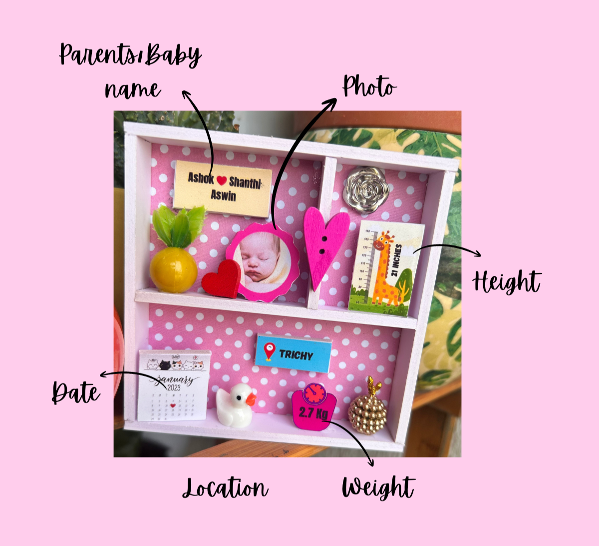 Customized Fridge Magnet (Baby) - Square
