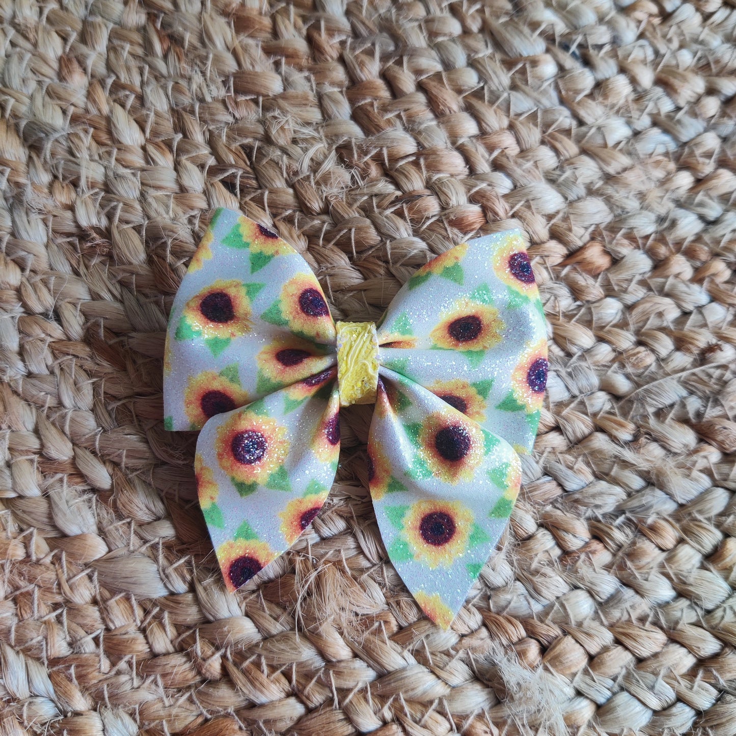 Sunflower White Sailor Bow