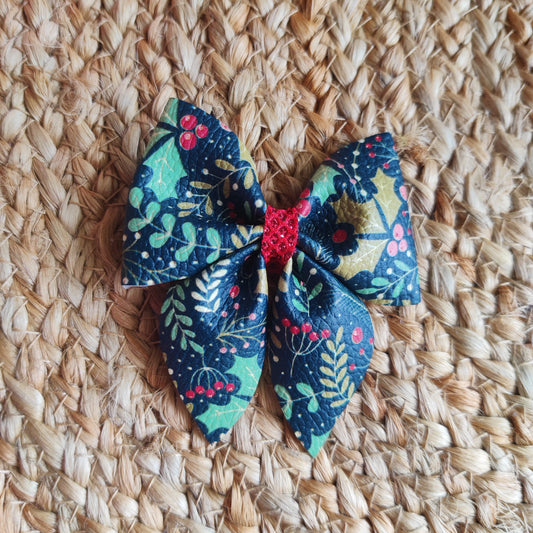 Green Xmas Sailor Bow