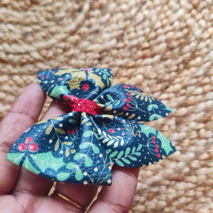 Green Xmas Sailor Bow