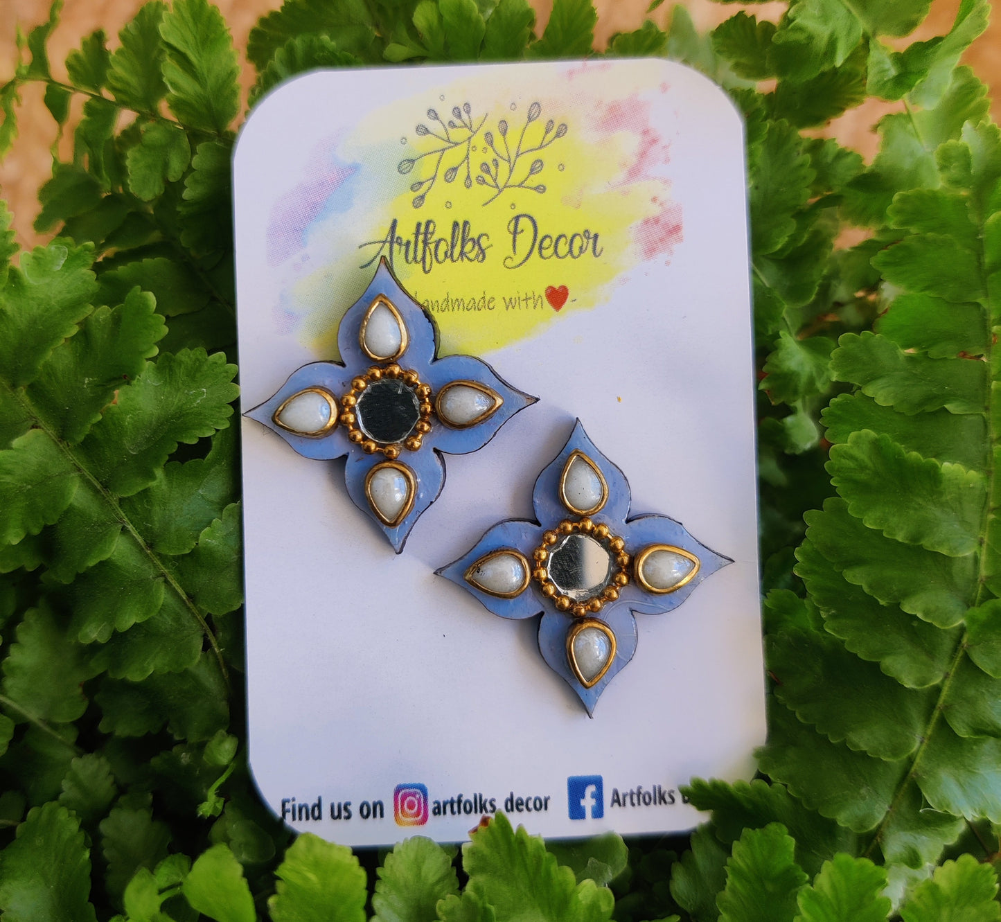 Mirror Bloom earring - Lilac