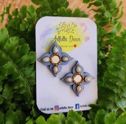 Mirror Bloom earring - Lilac