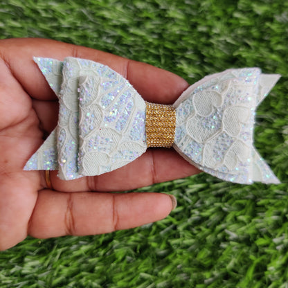 Skyblue Lace - Classic Bow