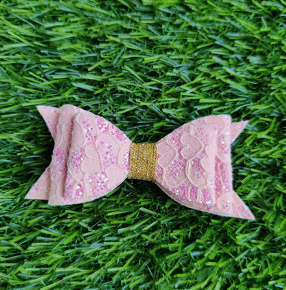 Pink Lace - Classic Bow