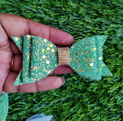 Green Chunky - Classic Bows