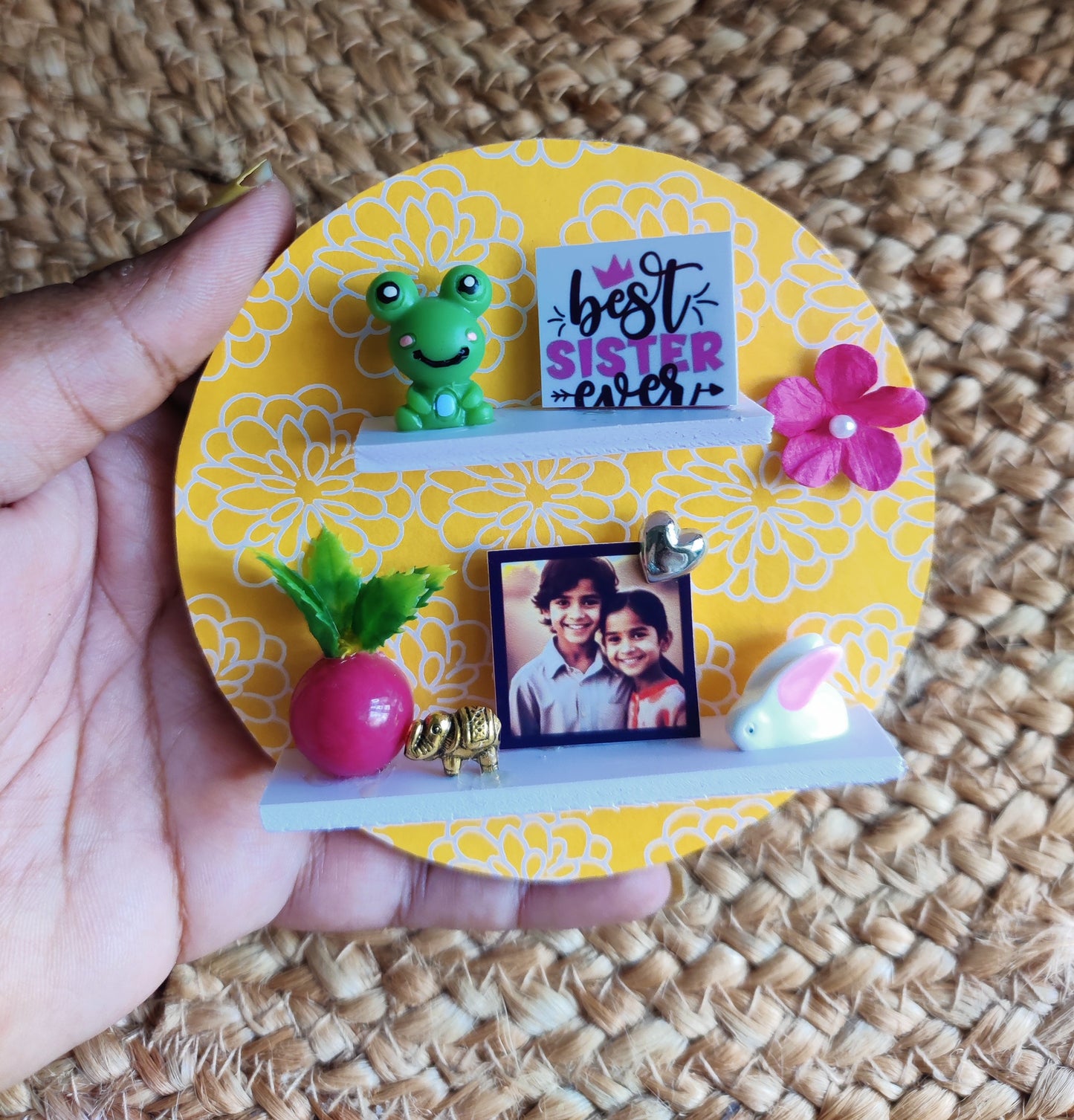 Customized Fridge Magnet - 4" Round (Bro/Sis)