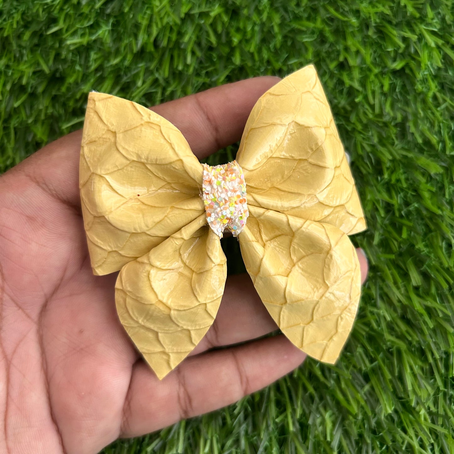 Yellow Scale Sailor Bow