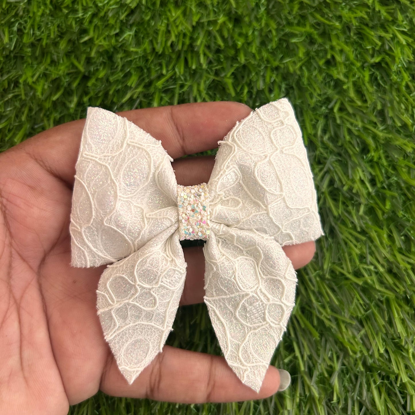 White Lace Sailor Bow