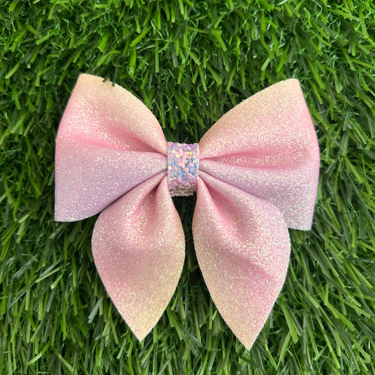 Purple Pink Glitter Sailor Bow